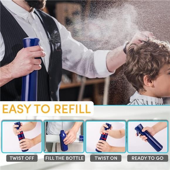 Continuous Spray Bottle 10.1oz/300ml Empty Ultra Fine Plastic Water Mist Sprayer - Picture 4 of 6